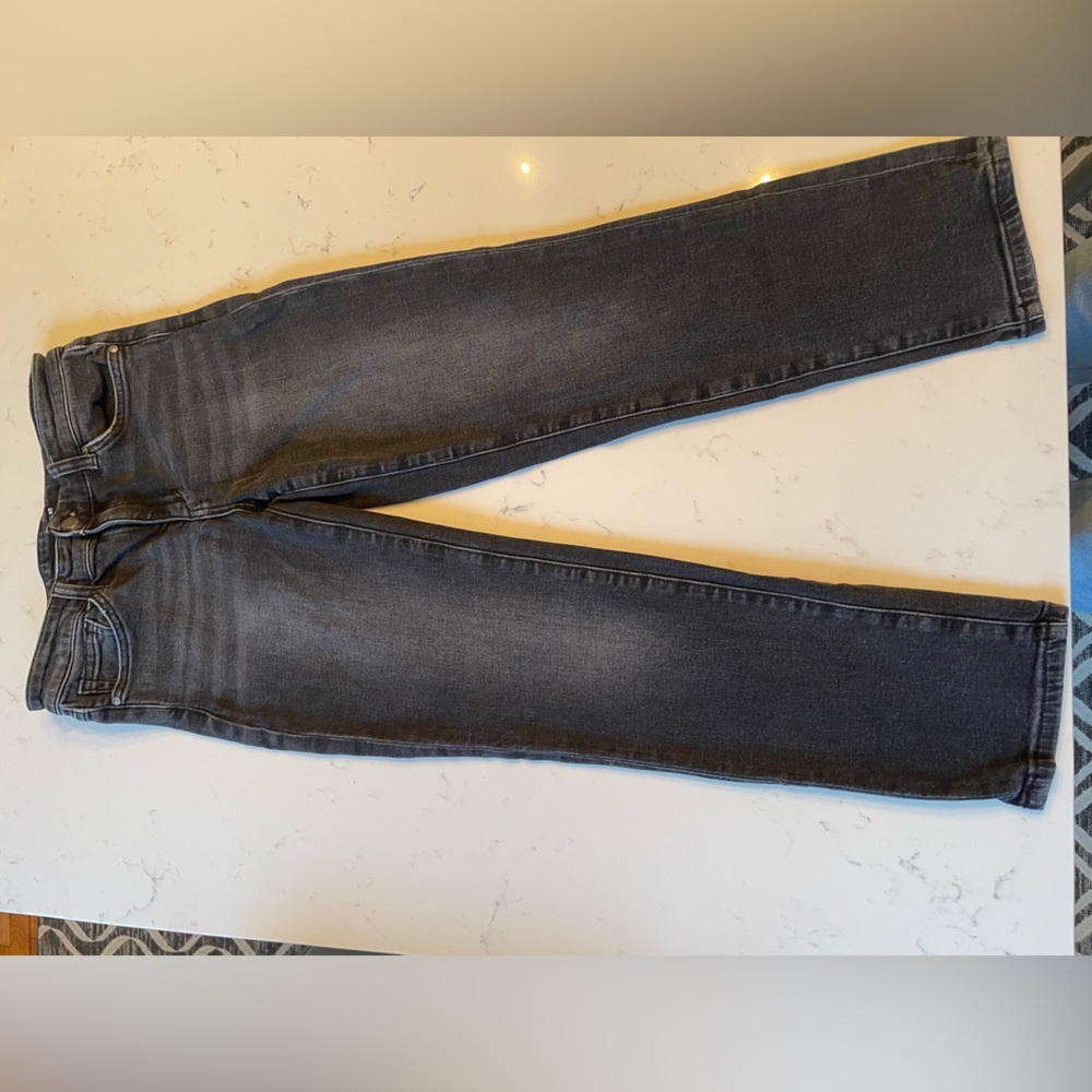 JOE’S JEANS Mid Rise Ankle Straight Leg Washed Black Denim, Size 27